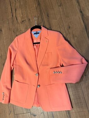 Tommy Hilfiger Coral Pink Blazer Jacket Sz 4